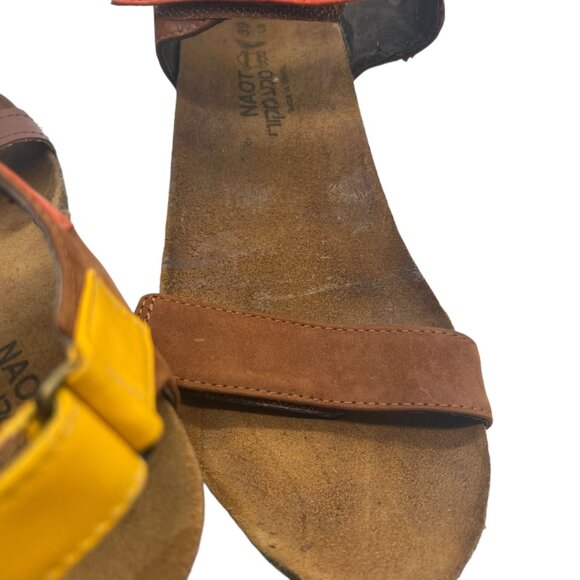 Naot Miracle Wedge Shoes Womens 8 (39) Sandals Multicolor 3" Heel - Picture 7 of 12